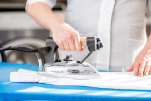 Professional ironing in the laundry